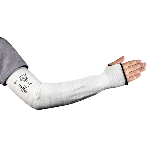 Manchon large r&eacute;sistant aux coupures HyFlex s&eacute;rie 11-211, Intercept, 18", ASTM ANSI niveau A2/EN 388 niveau 2, Gris Sécurité Médic