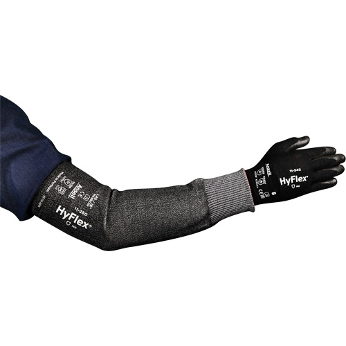 Manchon large r&eacute;sistant aux coupures HyFlex s&eacute;rie 11-280, Intercept, 12", ASTM ANSI niveau A4, Gris Sécurité Médic