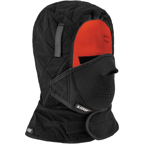 N-Ferno&reg; 3-Layer Winter Hard Hat Liner with Mouthpiece, Fleece Lining, One Size, Black Sécurité Médic