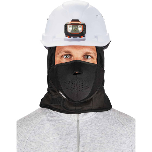 N-Ferno&reg; 3-Layer Winter Hard Hat Liner with Mouthpiece, Fleece Lining, One Size, Black Sécurité Médic