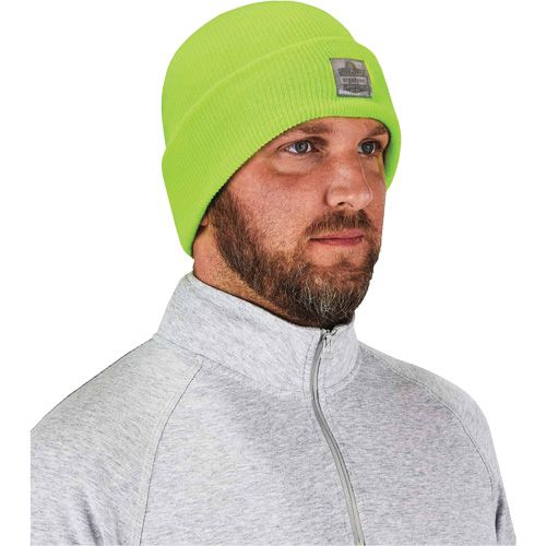 Bonnet en tricot c&ocirc;tel&eacute; N-Ferno, Taille unique, Vert lime haute visibilit&eacute; Sécurité Médic