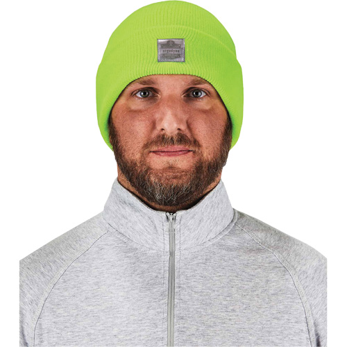 Bonnet en tricot c&ocirc;tel&eacute; N-Ferno, Taille unique, Vert lime haute visibilit&eacute; Sécurité Médic