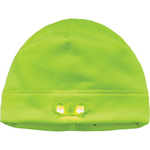 Bonnet N-Ferno &agrave; lumi&egrave;res DEL, Taille unique, Vert lime haute visibilit&eacute; Sécurité Médic