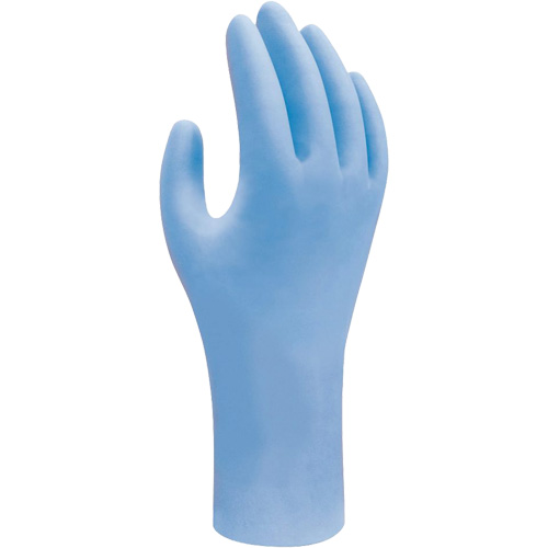 Gants jetables biod&eacute;gradable, T-petit, Nitrile, 2,5 mils, Sans poudre, Bleu Sécurité Médic