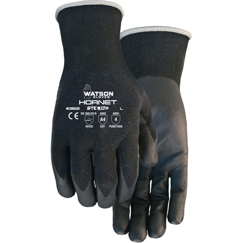 Gants r&eacute;sistants aux coupures Stealth Hornet, Taille Petit, Calibre 18, Rev&ecirc;tement Mousse de nitrile, Enveloppe en Fibre de verre/PEHP/Nylon/Spandex, ASTM ANSI niveau A4/EN 388 niveau 5 Sécurité Médic
