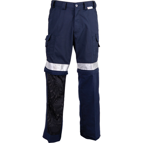 Pantalons ventil&eacute;s haute visibilit&eacute; toutes saisons, Poly-coton, 28, Bleu marin Sécurité Médic