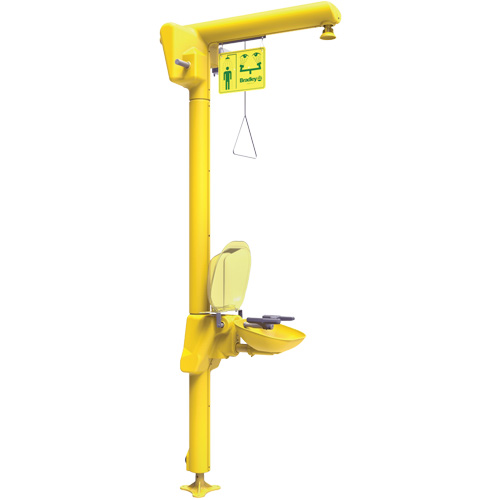 Halo Heat Trace Shower & Eye/Face Wash Unit, Pedestal Sécurité Médic
