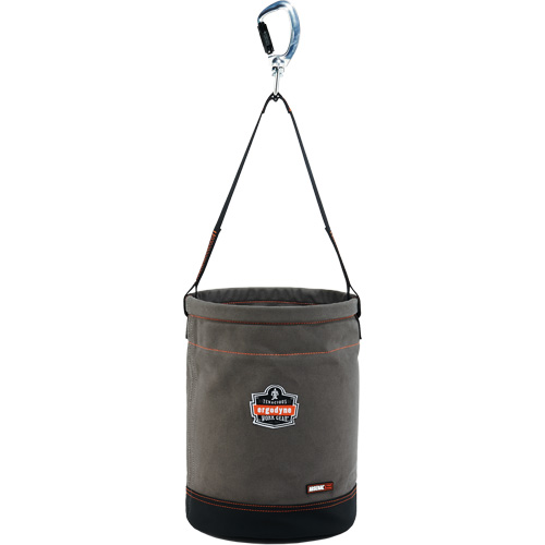 Arsenal&reg; 5940 Swiveling Carabiner Hoist Bucket, Canvas, 12.5" Dia. x 17" H, 150 lbs. Load Rating Sécurité Médic