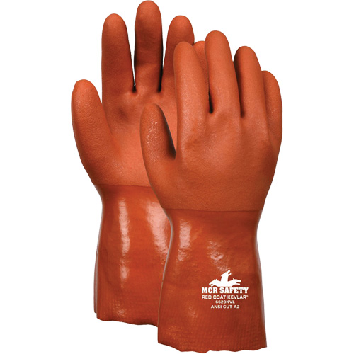 Gants r&eacute;sistant aux coupures Redcoat, Taille 3T-Grand, Rev&ecirc;tement PVC, Enveloppe en Kevlar, ASTM ANSI niveau A2/EN 388 niveau 3 Sécurité Médic