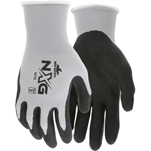 Gants enduits NXG, Grand, R&ecirc;vetement Mousse de nitrile, Calibre 13, Enveloppe en Nylon Sécurité Médic