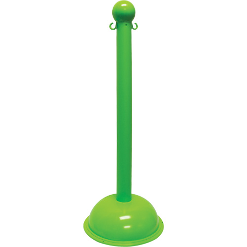 Heavy-Duty Stanchion, 40" High, Green Sécurité Médic