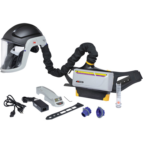 Trousse de respirateur d&eacute;puration dair propuls&eacute; pour lindustrie lourde Versaflo, Capuchon & visi&egrave;re, Pile Lithium-ion Sécurité Médic