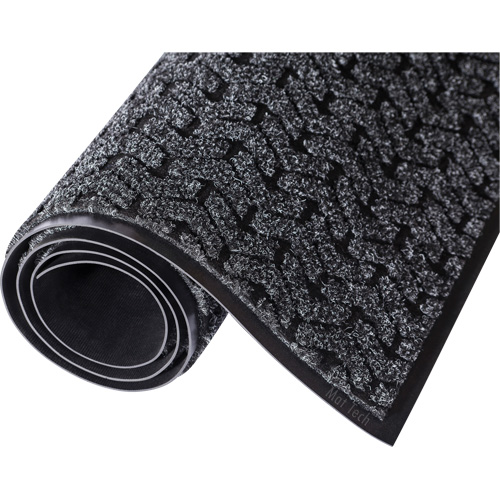Tire-Track Performance Entrance Mats, Wiper/Scraper, 4' x 8' x 3/8", Charcoal Sécurité Médic