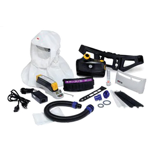 Ensemble respirateur d&eacute;puration dair propuls&eacute; facile &agrave; nettoyer Versaflo, Cagoule ample & visi&egrave;re, Pile Lithium-ion Sécurité Médic