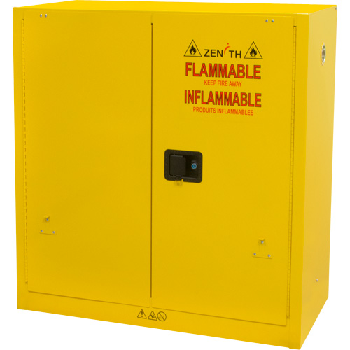 Armoire pour produits inflammables, 30 gal., 2 Porte(s), 43" La x 44" h x 18" p Sécurité Médic