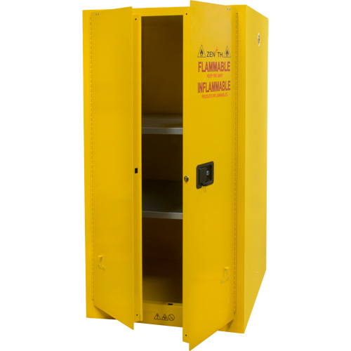 Armoire pour produits inflammables, 60 gal., 2 Porte(s), 34" La x 65" h x 34" p Sécurité Médic