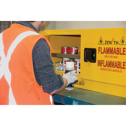 Flammable Storage Cabinet, 12 gal., 2 Door, 43" W x 18" H x 18" D Sécurité Médic
