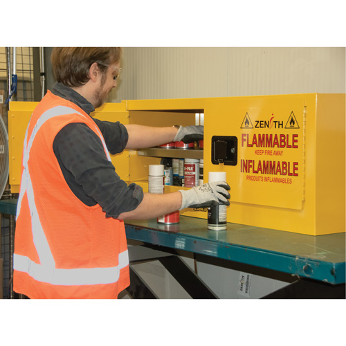 Flammable Storage Cabinet, 12 gal., 2 Door, 43" W x 18" H x 18" D Sécurité Médic