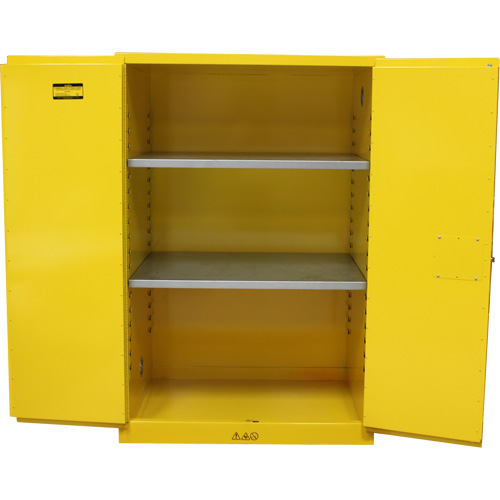 Flammable Storage Cabinet, 90 Gal., 2 Door, 43" W x 66" H x 34" D Sécurité Médic