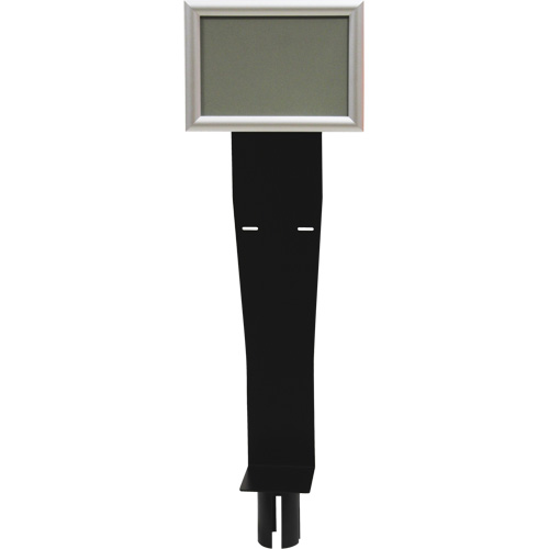 Porte-distributeur/enseigne pour poteaux de barri&egrave;re pour le contr&ocirc;le des foules, Noir Sécurité Médic