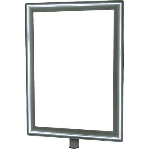 Porte-enseigne vertical robuste pour montant classique, Chrome poli Sécurité Médic