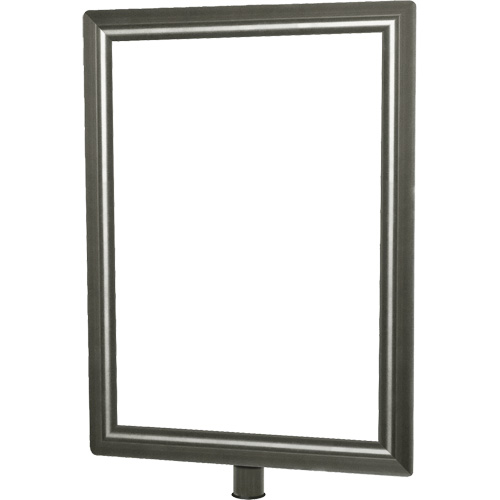 Heavy-Duty Vertical Sign Holder for Classic Posts, Satin Chrome Sécurité Médic
