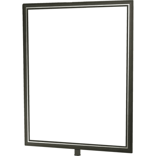 Heavy-Duty Vertical Sign Holder for Classic Posts, Satin Chrome Sécurité Médic