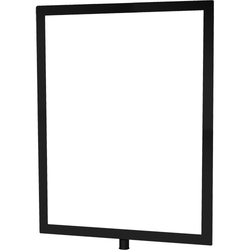 Heavy-Duty Vertical Sign Holder for Classic Posts, Black Sécurité Médic