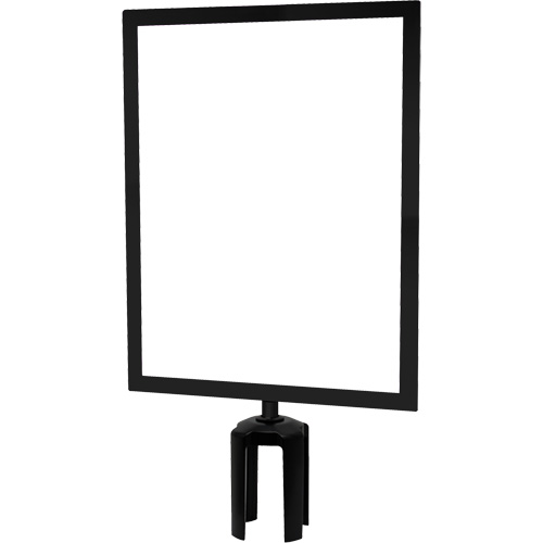 Porte-enseigne horizontal robuste avec adaptateur pour poteaux Tensabarrier, Noir Sécurité Médic