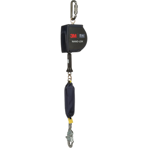 Nano-Lok Extended Length Self Retracting Lifeline, 15', Stainless Steel, Swivel Sécurité Médic