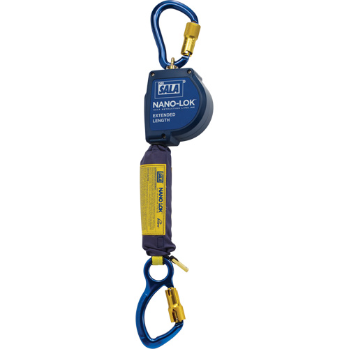 Cordage de s&eacute;curit&eacute; autor&eacute;tractable allong&eacute; Nano-Lok, 10', Dyneema, Pivotant Sécurité Médic