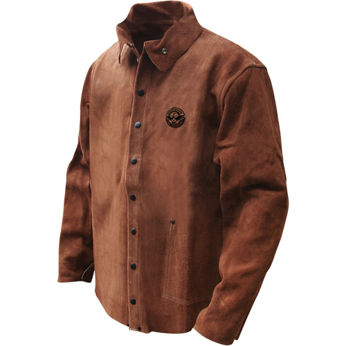 Gander Brand Split Cowhide Welding Jacket, Leather, 4X-Large, Brown Sécurité Médic