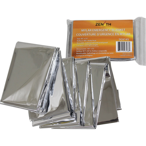 Emergency Blanket, Aluminized Polyester Sécurité Médic