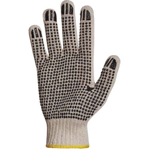 Gant en tricot avec pois de PVC Sure Grip, Poly/coton, Un c&ocirc;t&eacute;, Calibre 7, T-petit Sécurité Médic