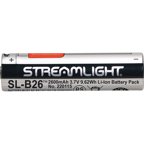 SL-B26&reg; Rechargeable USB Battery Pack, 18650, 3.7 V Sécurité Médic