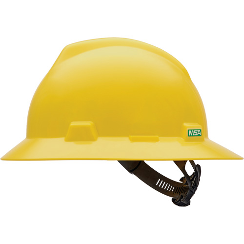 Casque de s&eacute;curit&eacute; &agrave; fente et bordure compl&egrave;te V-Gard, R&eacute;pond aux normes CSA type 1, Suspension Glissement rapide, Non ventil&eacute; Sécurité Médic