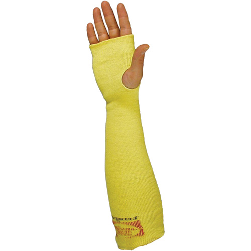 Sleeves with Thumb Hole, Kevlar&reg;, 22", ANSI/ISEA 105 Level 3/EN 388 Level 3, Yellow Sécurité Médic