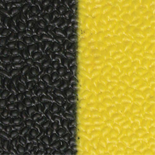 Airsoft Anti-Fatigue Mat, Pebbled, 3' x 5' x 3/8", Black/Yellow, PVC Sponge Sécurité Médic