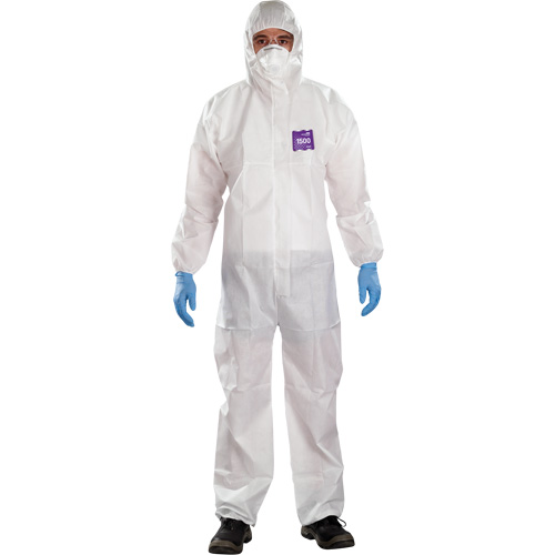 Combinaisons avec col Alphatec Microchem, Grand, Blanc, SMS Sécurité Médic