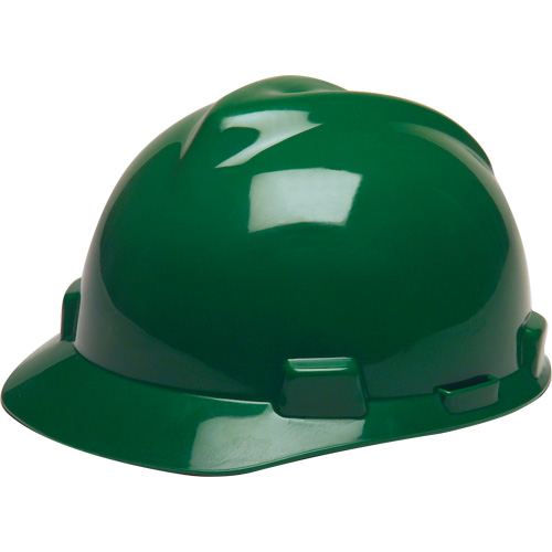 Casque de s&eacute;curit&eacute; avec rainures GREEN V-Gard, R&eacute;pond aux normes CSA type 1, Suspension Rochet Sécurité Médic