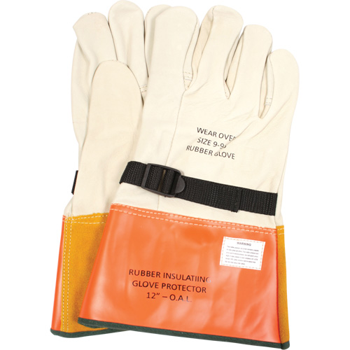 Gants de protection en cuir avec sangle, Taille 8, 12" lo Sécurité Médic