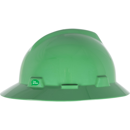 V-Gard&reg; GREEN Slotted Full Brim Hard Hat, Meets CSA Type 1, Ratchet Suspension Sécurité Médic