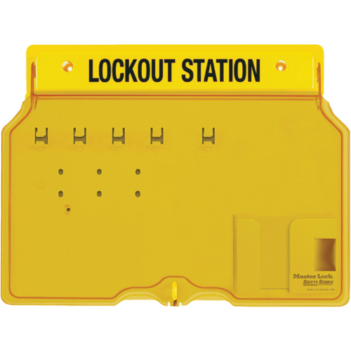 Trilingual Covered Lock Station, None Padlocks, 4 Padlock Capacity, Padlocks Not Included Sécurité Médic