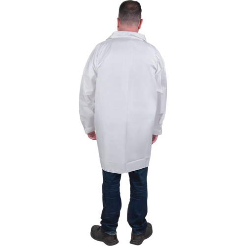 Protective Lab Coat, Microporous, White, Large Sécurité Médic