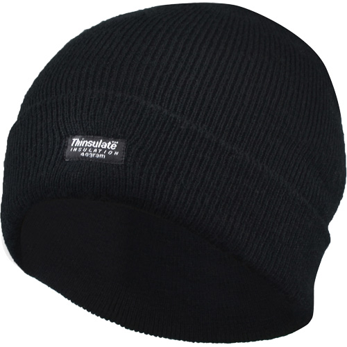 Tuque doubl&eacute;e &agrave; rebord, Doublure en Thinsulate, Taille unique, Noir Sécurité Médic
