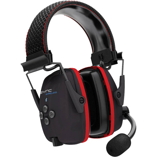 Wireless Hearing Protector Earmuffs with Bluetooth&reg; Audio, Headband Style, 25 dB Sécurité Médic