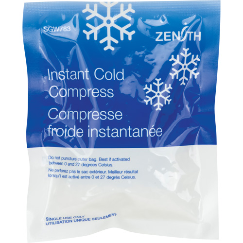 Instant Compress, Cold, Single Use, 5" x 6" Sécurité Médic