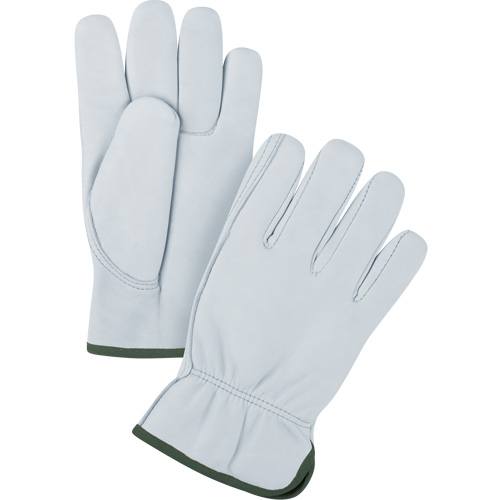 Gants de conducteur de premi&egrave;re qualit&eacute;, Grand, Paume en Cuir fleur de ch&egrave;vre Sécurité Médic