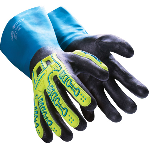 HexChem&reg; Chemical Resistant Gloves, Size 6/X-Small, Nitrile Sécurité Médic