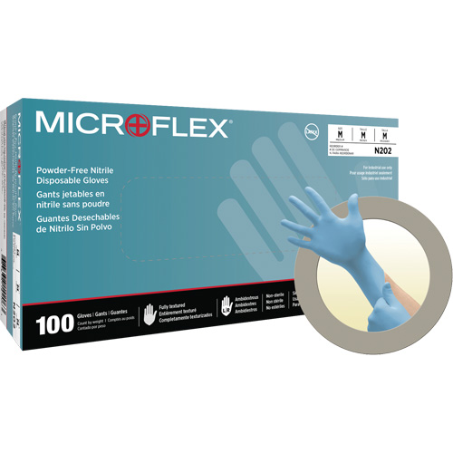 N20 Disposable Gloves, Small, Nitrile, 4.7-mil, Powder-Free, Blue Sécurité Médic